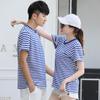 Sea Soul Shirt Oversized Stripe T-Shirt Crew Neck Man's Short Sleeved Top Breathable   Summer