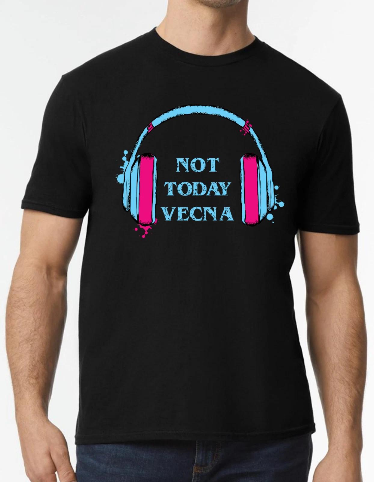 Not Today Vecna T-Shirt Headphones Stranger Things Vibrant Graphic Print S-2XL S