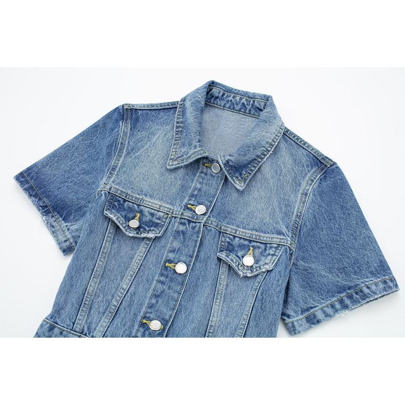 Women's New Fashion Style Dress Denim Shirt