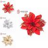 Christmas Floral Decorations With Plastic And Fabric Materials For Festive Tree Accents