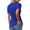 Ladies' Color Casual Elegant T-shirt Lace Top