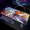 T-Teenage Mutant N-Ninja-Turtles Mouse Pad Gamer RGB Deskmat Keyboard Mat Gaming Laptops LED Mousepad Desk Protector Anime Mause