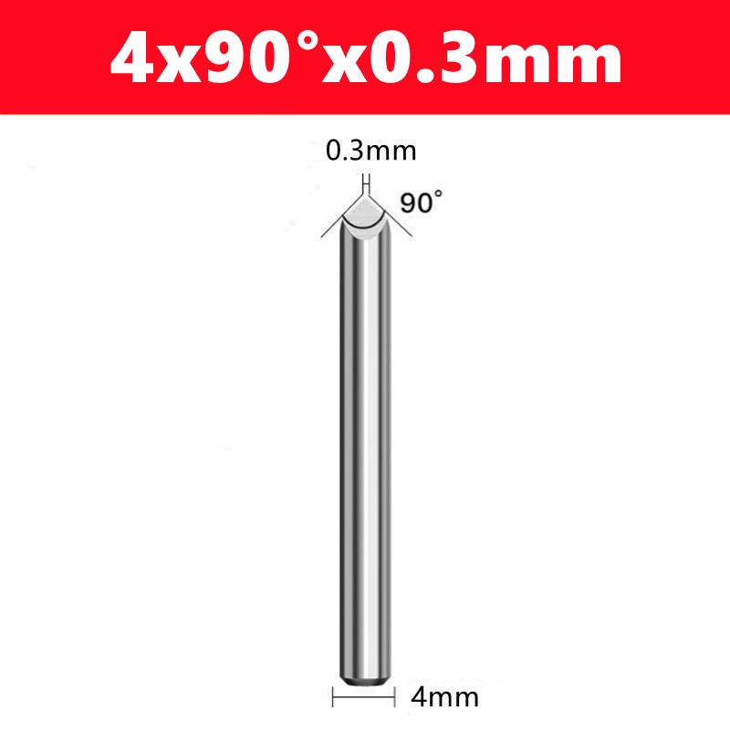 CNC Router Bit 3 Edge Pyramid Engraving Bits 4mm/6mm Shank Carbide End Mill 20,30,40,45,60,90 Degrees CNC Router Milling Tool