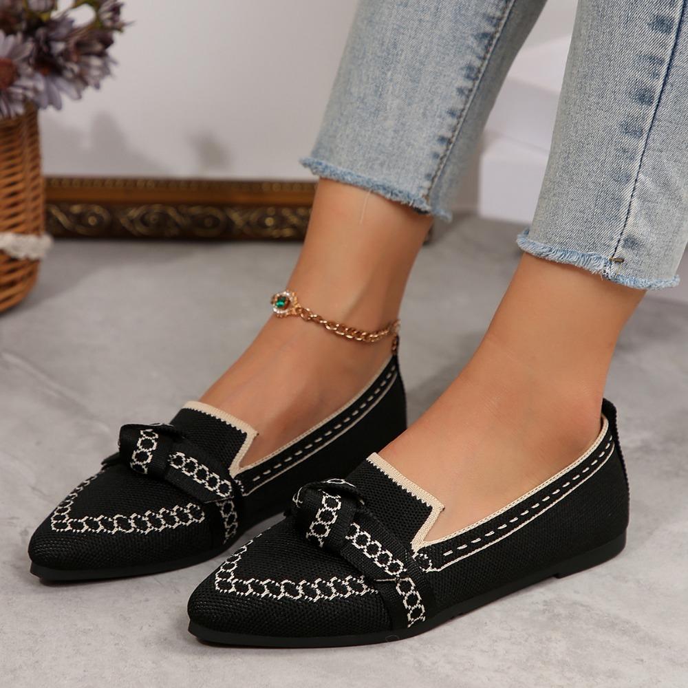 Fashion Women's Shoes Loafers Ballet Flats Pointed Toe Barefoot Slip-on Casual Low Heel Luxury Brand Woman Shoe New In Butterfly