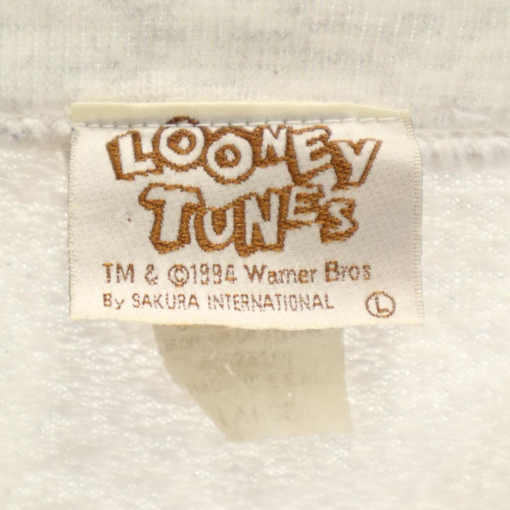 LOONEY TUNES 90s Old Warner Brothers made in the USA Long sleeve sweat trainer Men's Used