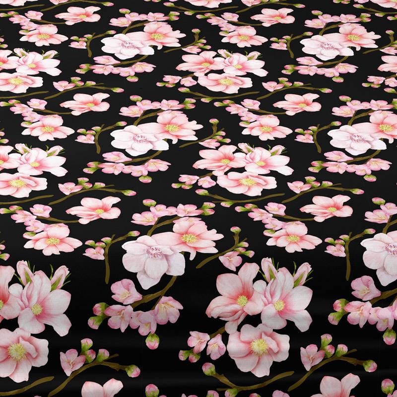 Simple 1 Modern Plant Flower Printed Matte Fitted Sheet, Bedroom Printed Bed Cover, Bedding Excluding Pillowcases