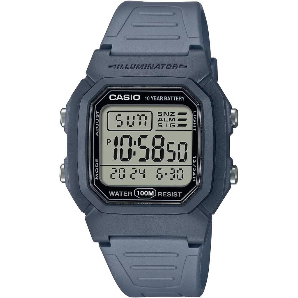 Casio Pánské standardní digitální hodinky W-800H-2AV modrošedé, mezinárodní model [paralelní import]