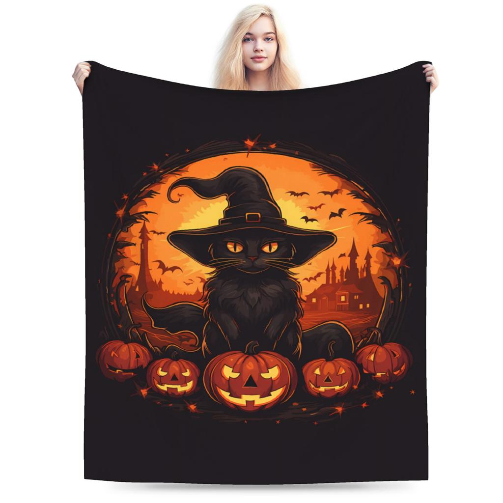 Halloween Pumpkin Autumn ()(1) Blanket Quality Warm Soft Bedding Throws Winter Kids Adult Living Room Fashion Bedspread