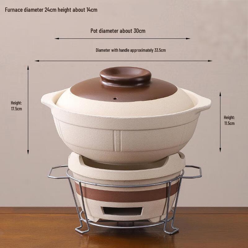 Wu Tuo Old-Style Charcoal Clay Pot Hot Pot Set