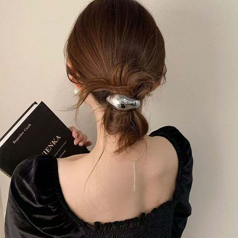 New Fashion Metal Irregular Double-Layer Hair Bands Ropes Women Headband Elastic Hairband Ponytail Holder Hair Accessories