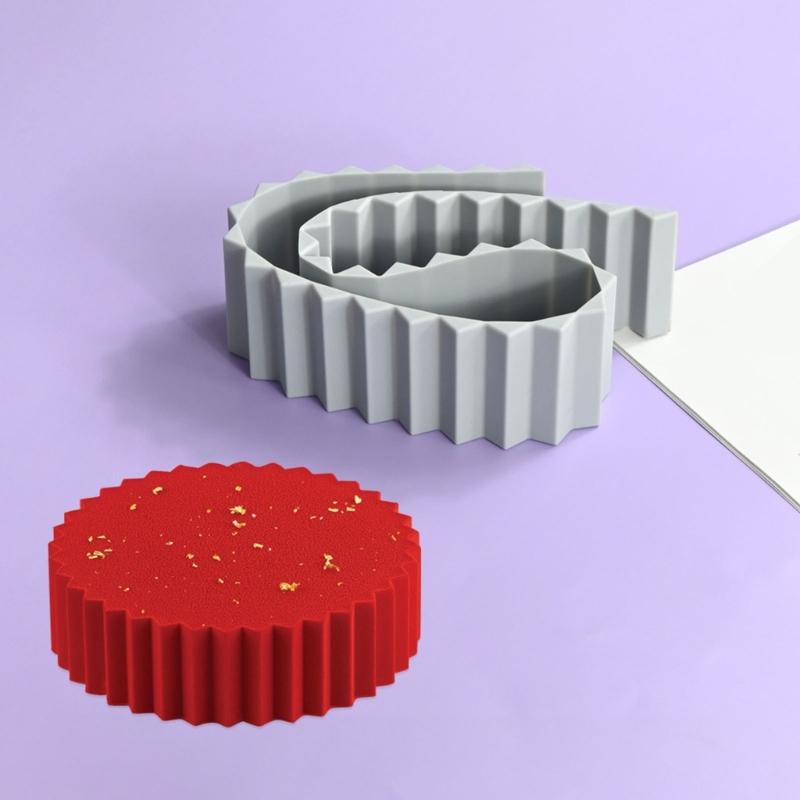 Elegant Lace Pattern Molds Cake Border Decorations Kitchen Bakings Tool Fondants Moulds Silicone Texture for Baking