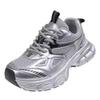 Girls' Fashion Sports Shoes Children's Silver Daddy Shoes Breathable Running Shoes