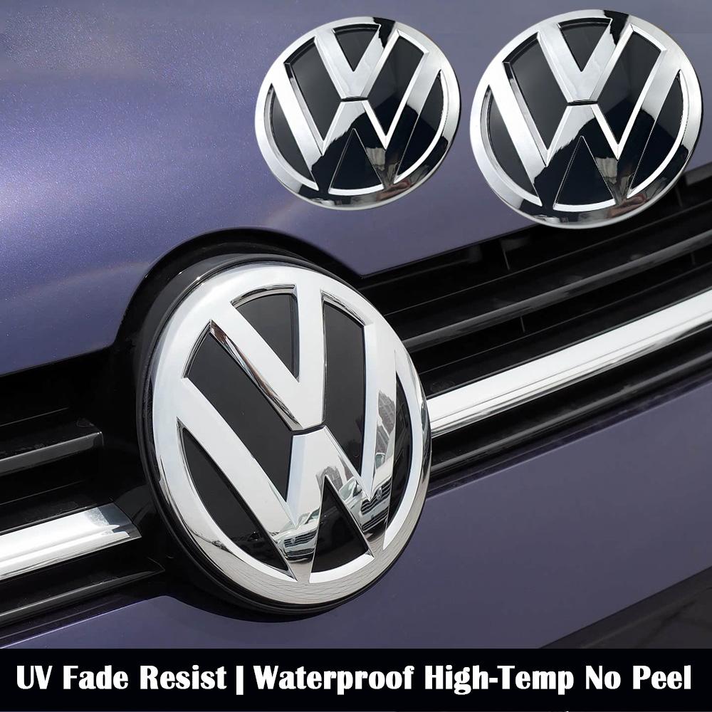 VW Polo Golf 4 5 1 juego Para VW Pegatina Accesorios ABS Coche Parrilla Frontal Emblema Maletero Trasero Insignia Logo Golf 6 7 7.5 MK6 MK7 MK8 Polo EP1 g6