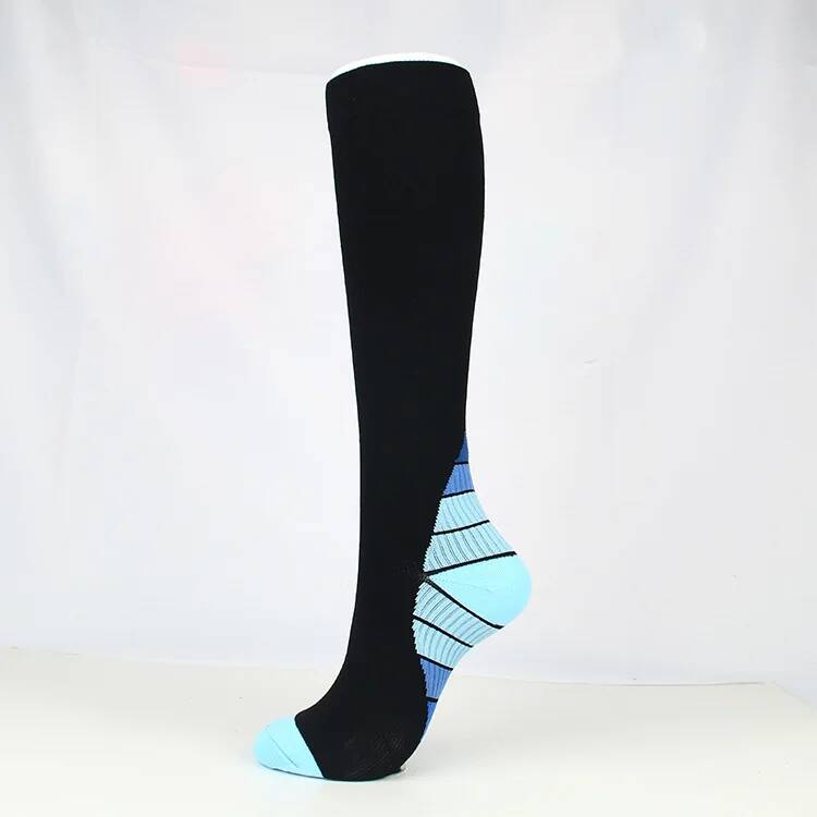 Running Compression Socks Women Men Knee High Sport Stockings White Racing Pressure Run Compress Long Nylon Multi Color
