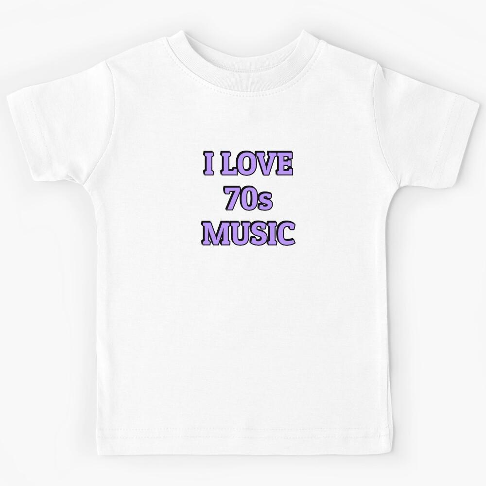 I love 70s music purple retro nostalgia Kids T-Shirt 120