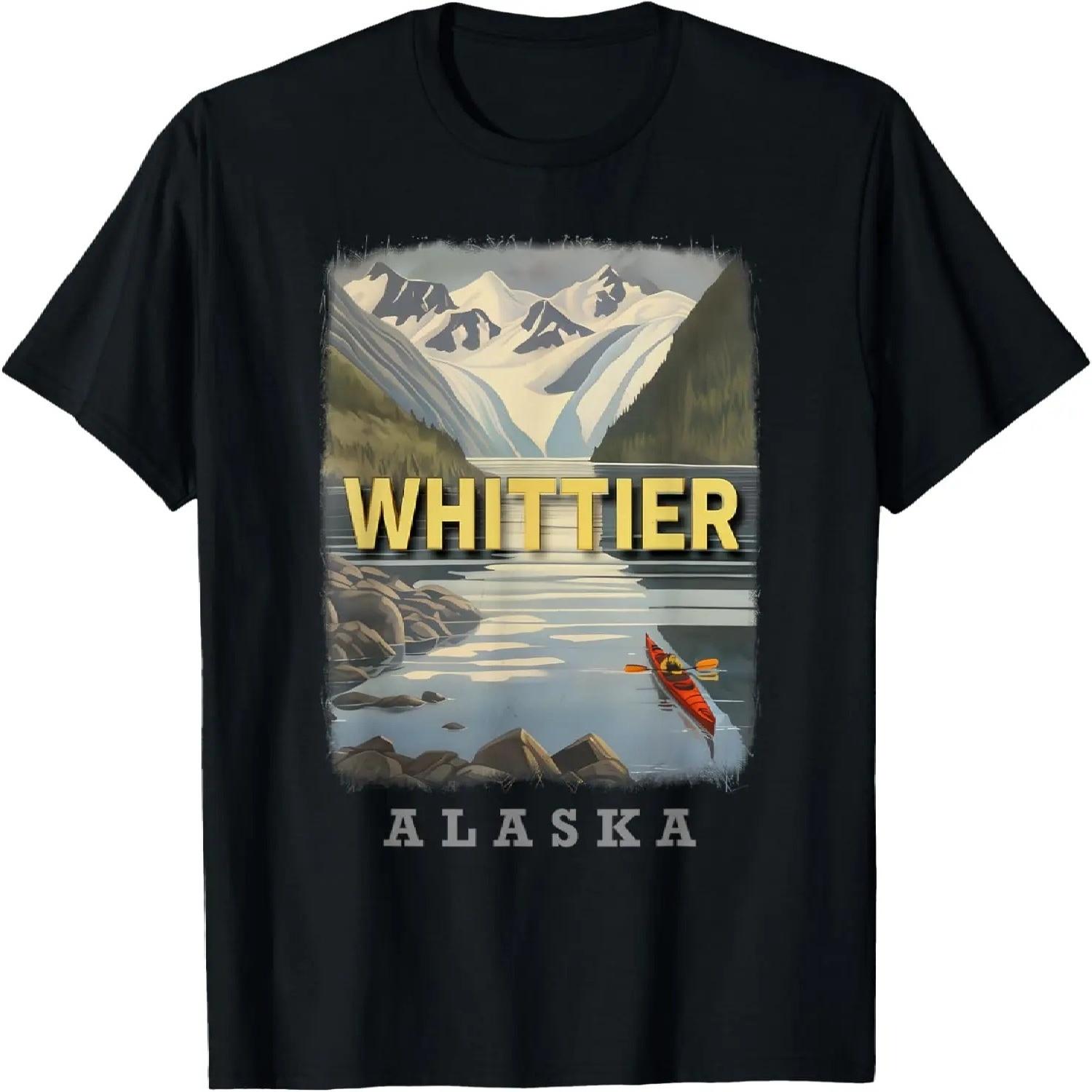 Футболка Whittier Alaska AK Ворота в залив Принца Уильяма SD518 S чёрный