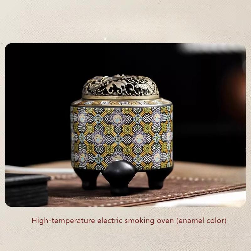

High Temperature Ceramic Electric Incense Burner/Regular Temperature Adjustment Home Indoor Incense Powder Essential Oil Censer
