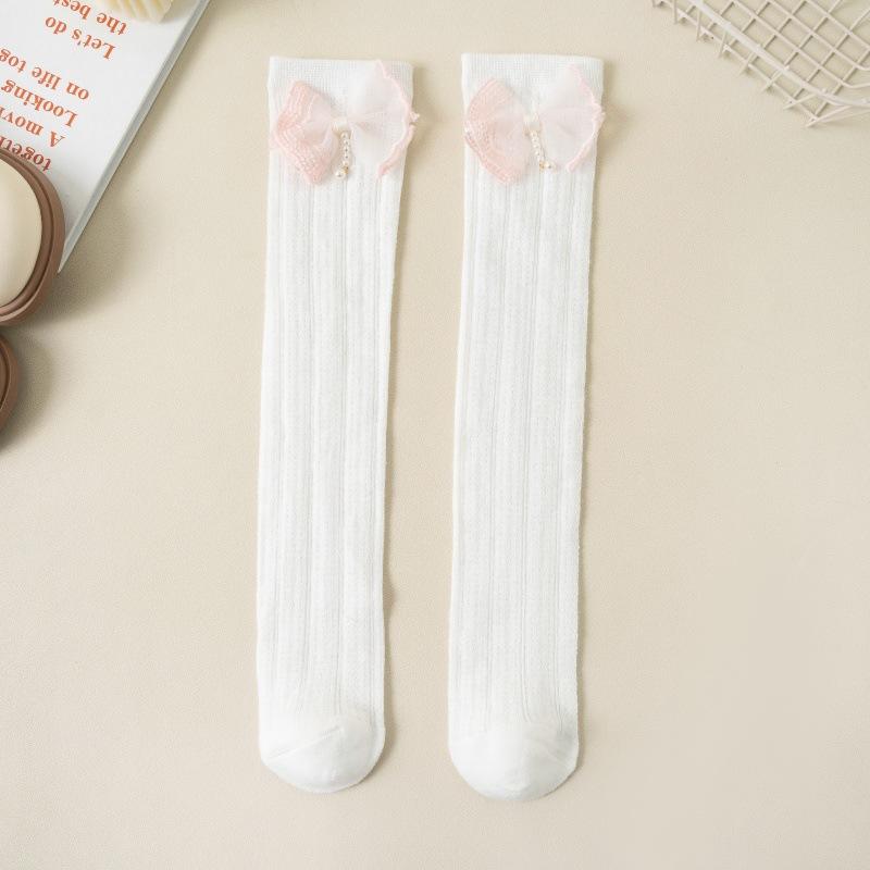 

Принцесса Бант Чулки Лолита Девочки Дети Летние Сетчатые Длинные Носки Однотонные Тонкие Дышащие Детские Гольфы до Икры 3-12 Лет Малыш Fit 3-12Years