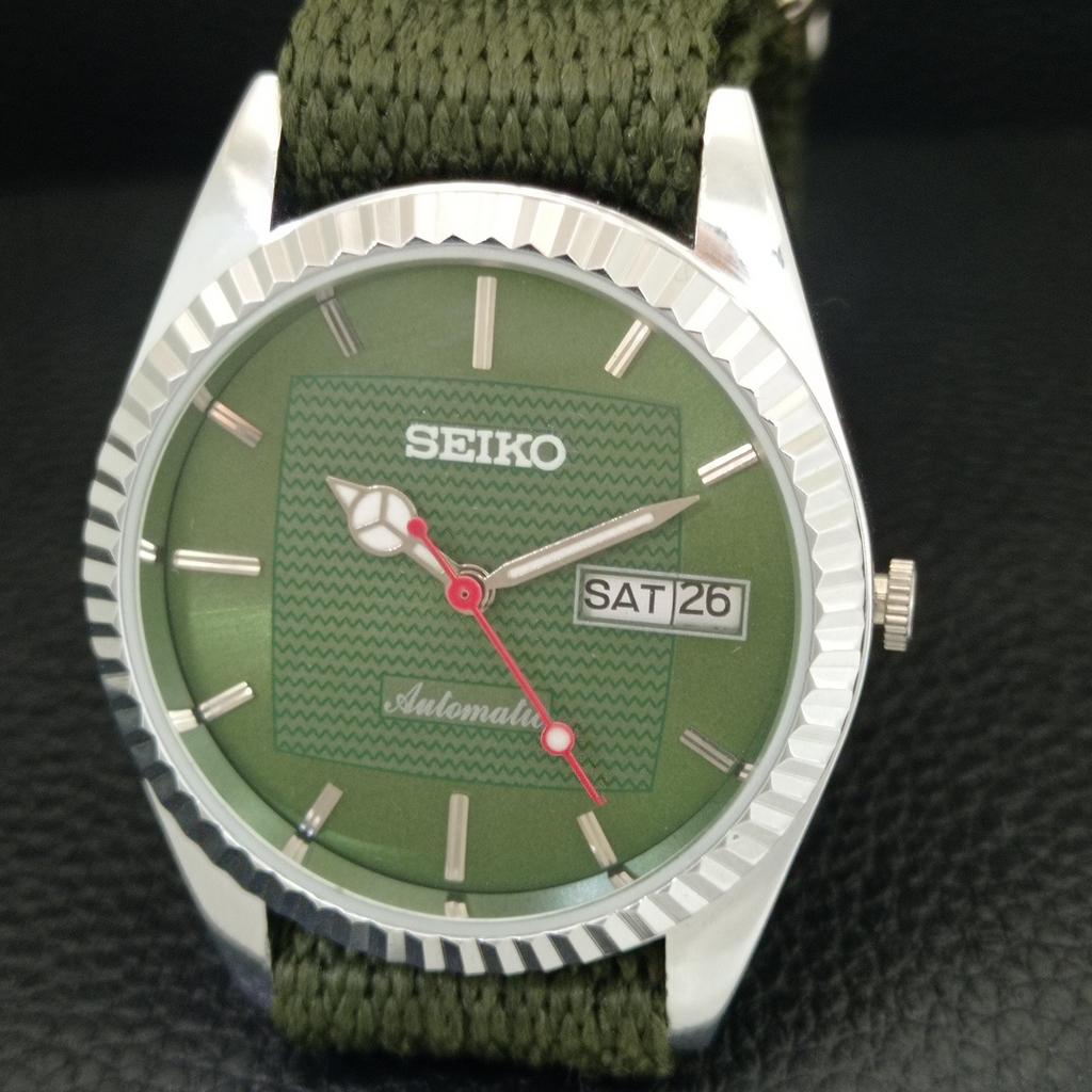 AUTOMATIC VINTAGE REFURBISHED SEIKO 6309A JAPAN MENS GREEN DIAL WATCH a443137-1