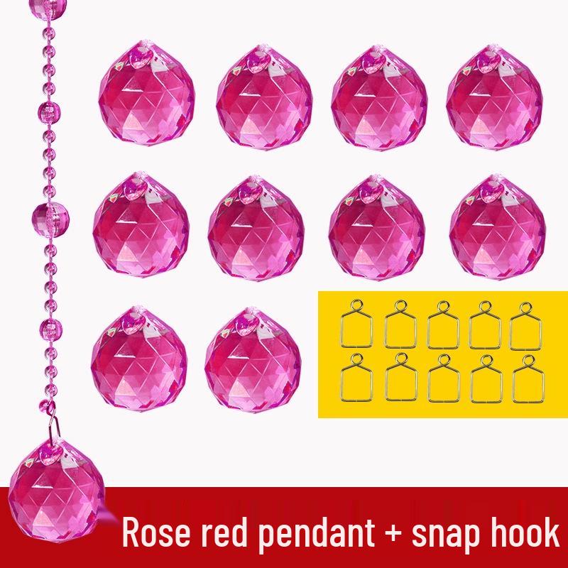 Transparent Crystal Bead Door Curtain for Wedding Decoration - DIY Hanging Partition with Feng Shui Elements, No Punching Required.