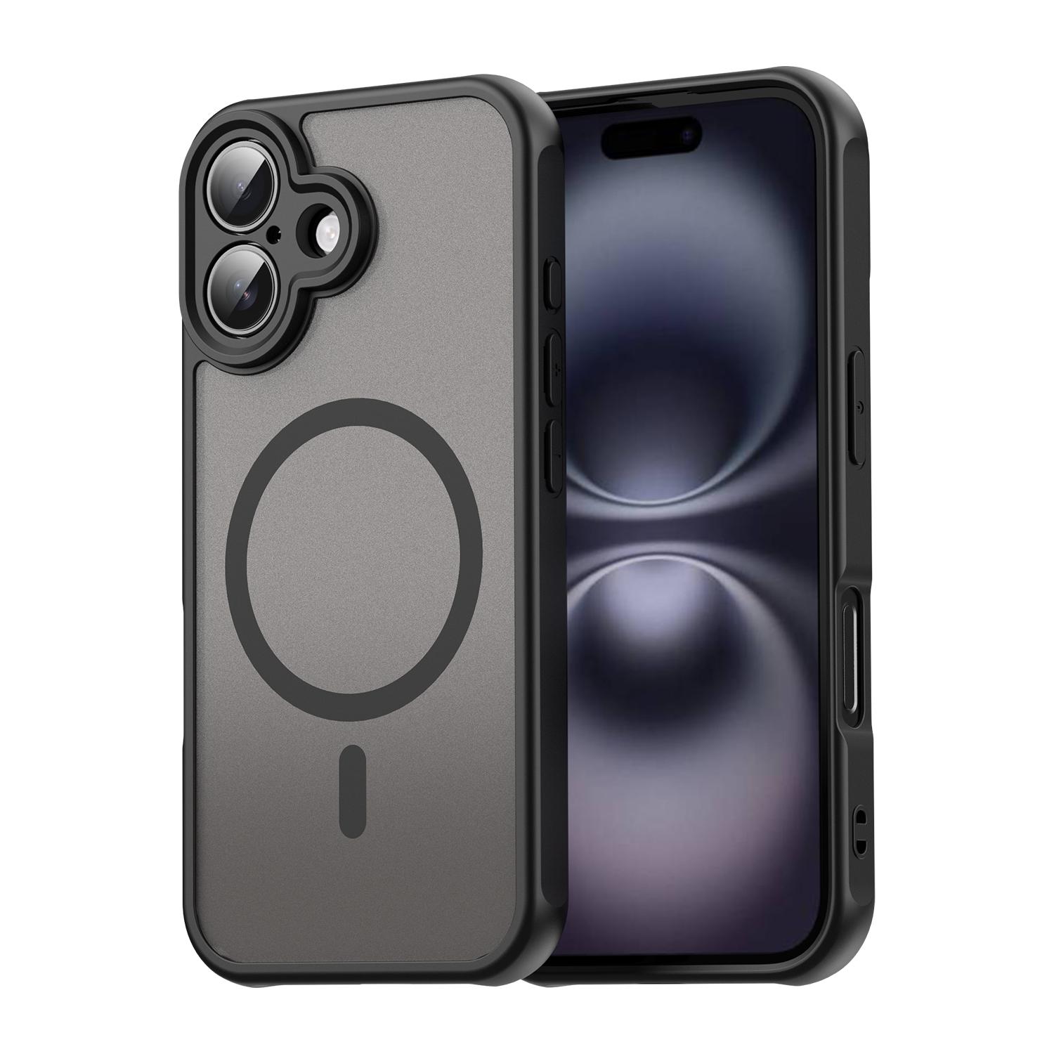 Iphone 16 Plus Phone Case,Magnetic Shockproof Phone Case,Bumper Hybrid Cover for Iphone 16 Plus чёрный