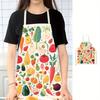 1 st Stor Enfärgad Bakgrund Romantiskt Hjärta Mönster Förkläde, Heminredning Kökskläder, Ärmlös Slitstarkt Tvättbart Unisex Matlagningsförkläde,