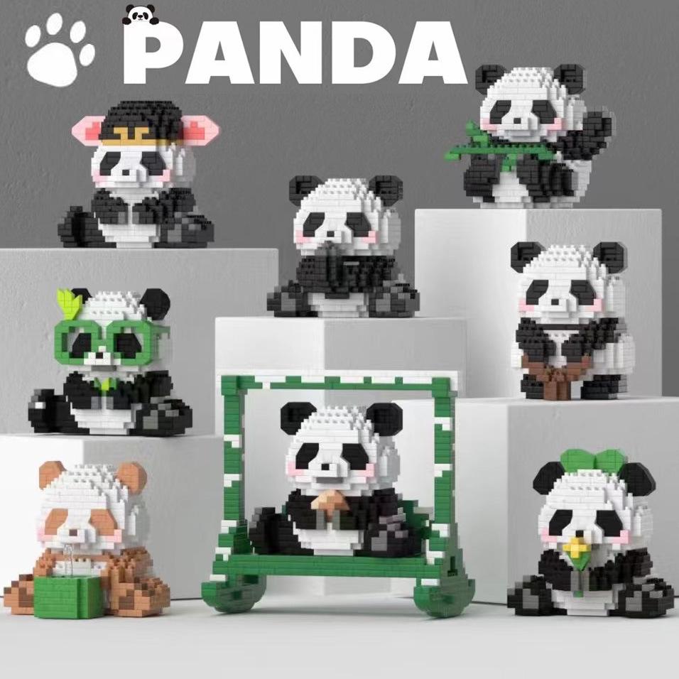 Le Cross-border High Meng Lan Giant Panda Building Blocks - Tiny Educational Toy for June 1st Children's Day