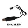 Portable 2Pin Plug USB Charger Cable For 3.7V 18650 Battery Remote Model Electric Toy Aircraft Charging Accessories