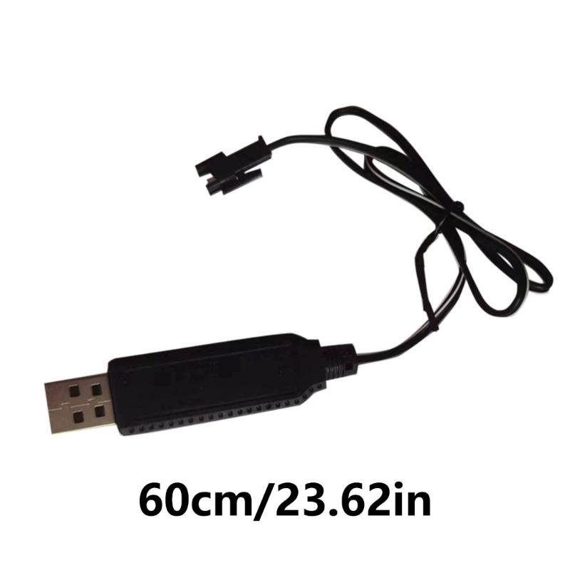 Portable 2Pin Plug USB Charger Cable For 3.7V 18650 Battery Remote Model Electric Toy Aircraft Charging Accessories