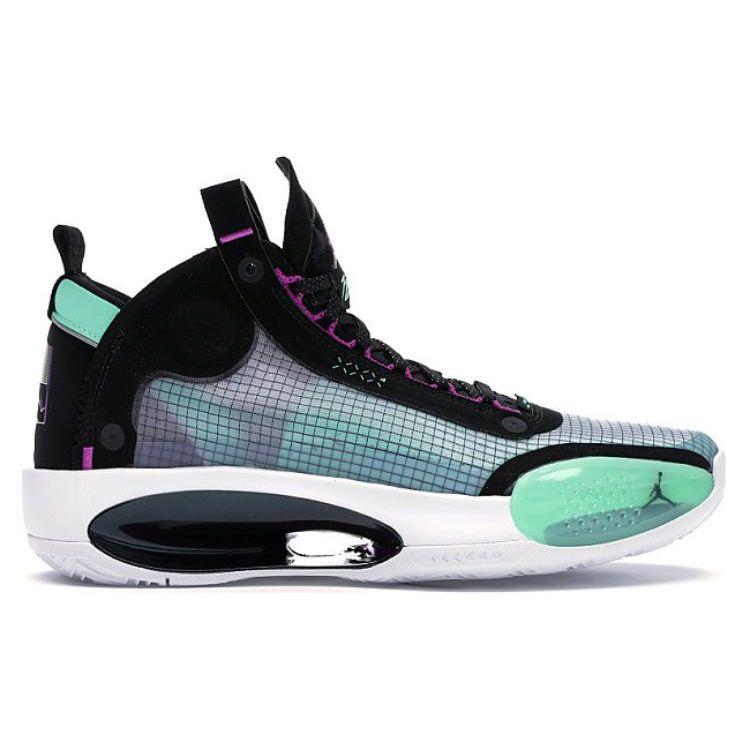 Air Jordan 34 PF Blue Void Men Sneakers Metallic-Silver BQ3381-400