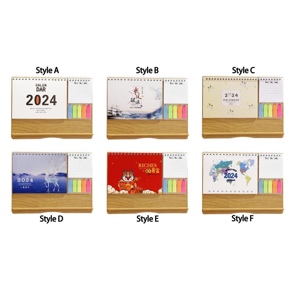 Desktop Calendar 2024 Personal Daily Planner Calendar Standing Flip Calendar
