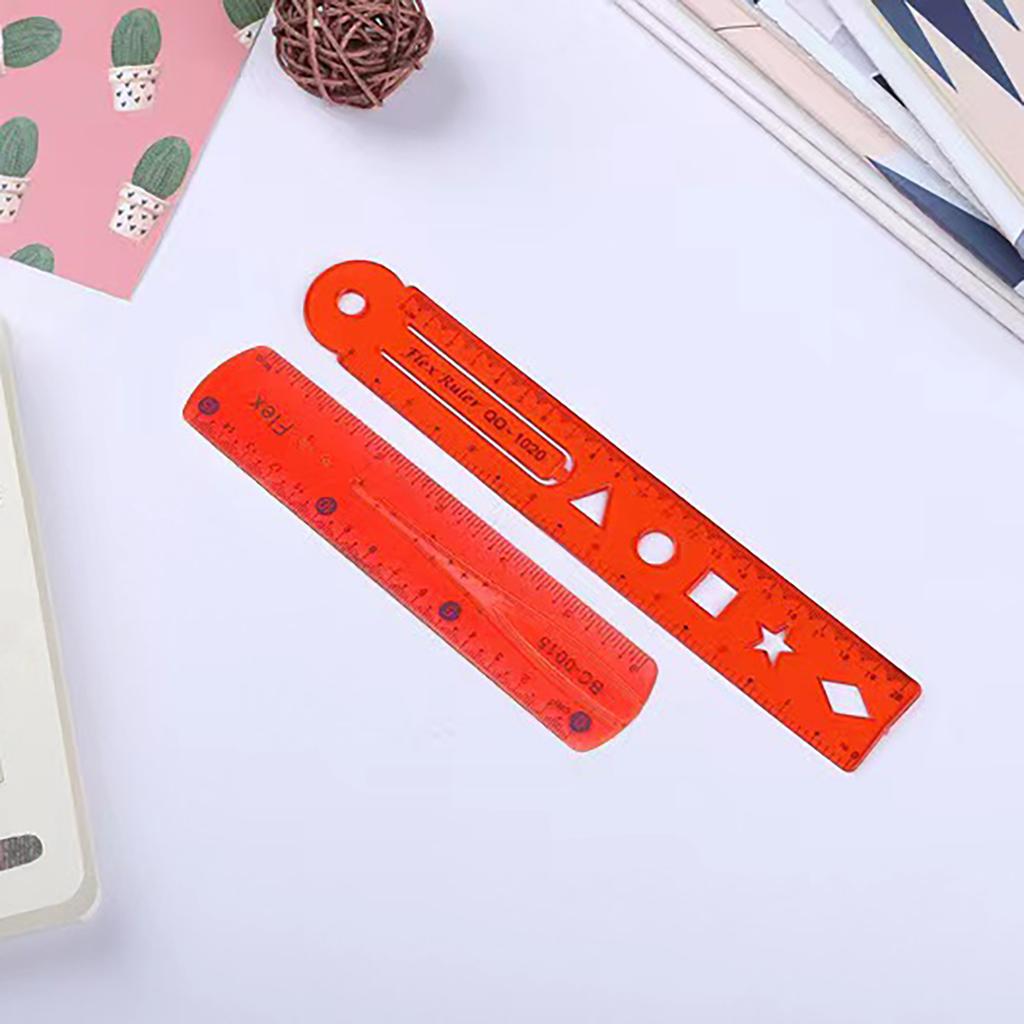 4 Pcs Multifunctional Ruler Straight Ruler Flexible Ruler Drawing Ruler Bendable Ruler Soft Ruler School Supplies