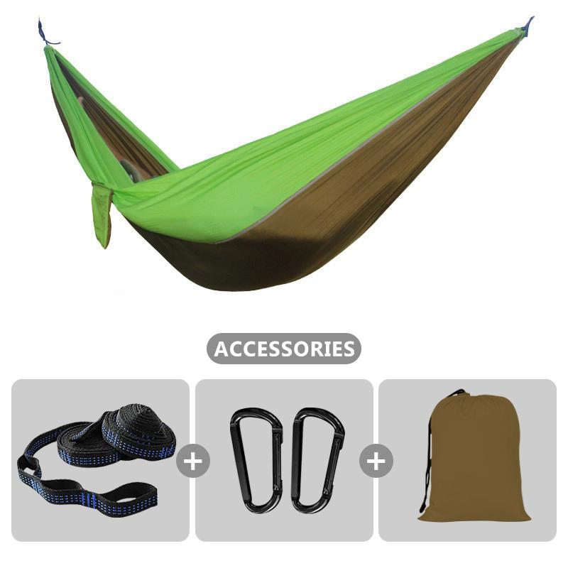 Outdoor Camping Survival Hammock 260*140cm Portable Durable Ultralight Nylon Parachute Hammock For 1-2 Person Hanging bed