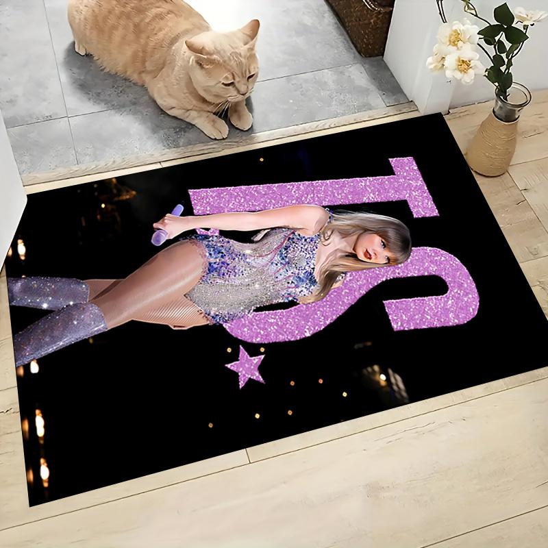 Taylor Swift'S Glittery Performance Carpet Rug Soft Washable Antislip Home Living Room Sofa Mats Personalized Christmas Rug