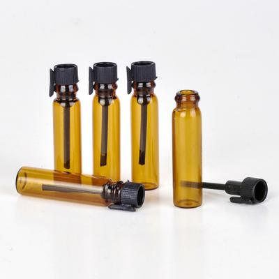 50/100PCS 1ML 2ML Glass Perfume Bottle Vials Test Tube Trial Bottle Refillable Bottle Empty Sample Essential Oil Bottle