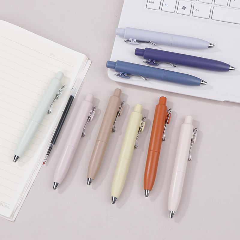 0.5Mm Small Thick Core Fat Mini Pocket Pen Neutral Quick Dry Waterproof Uniball One Push Portable