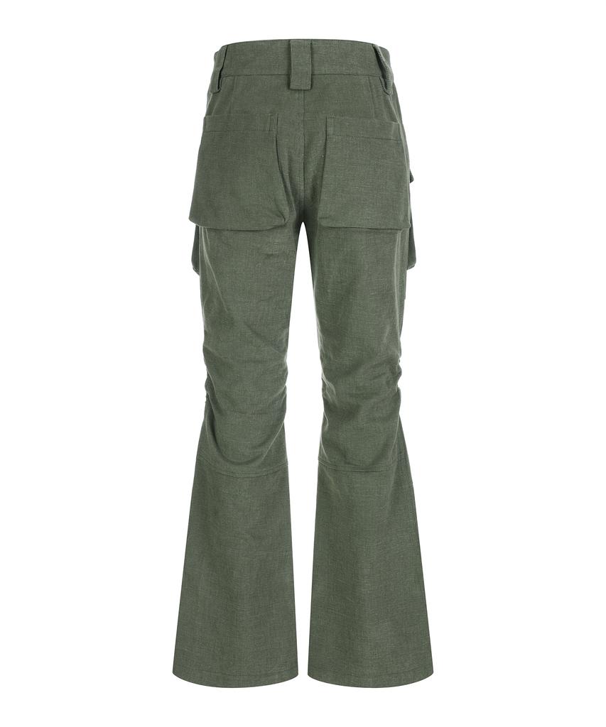 LALAFOX Bootcut Cargo Pants Khaki Bq4Wp009