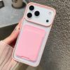 Candy Color Card Bag Wallet Phone Case For iPhone 17 16 15 14 13 12 11 Pro Max Air XS XR X 7 8 Plus Soft Shockproof Bumper Cover