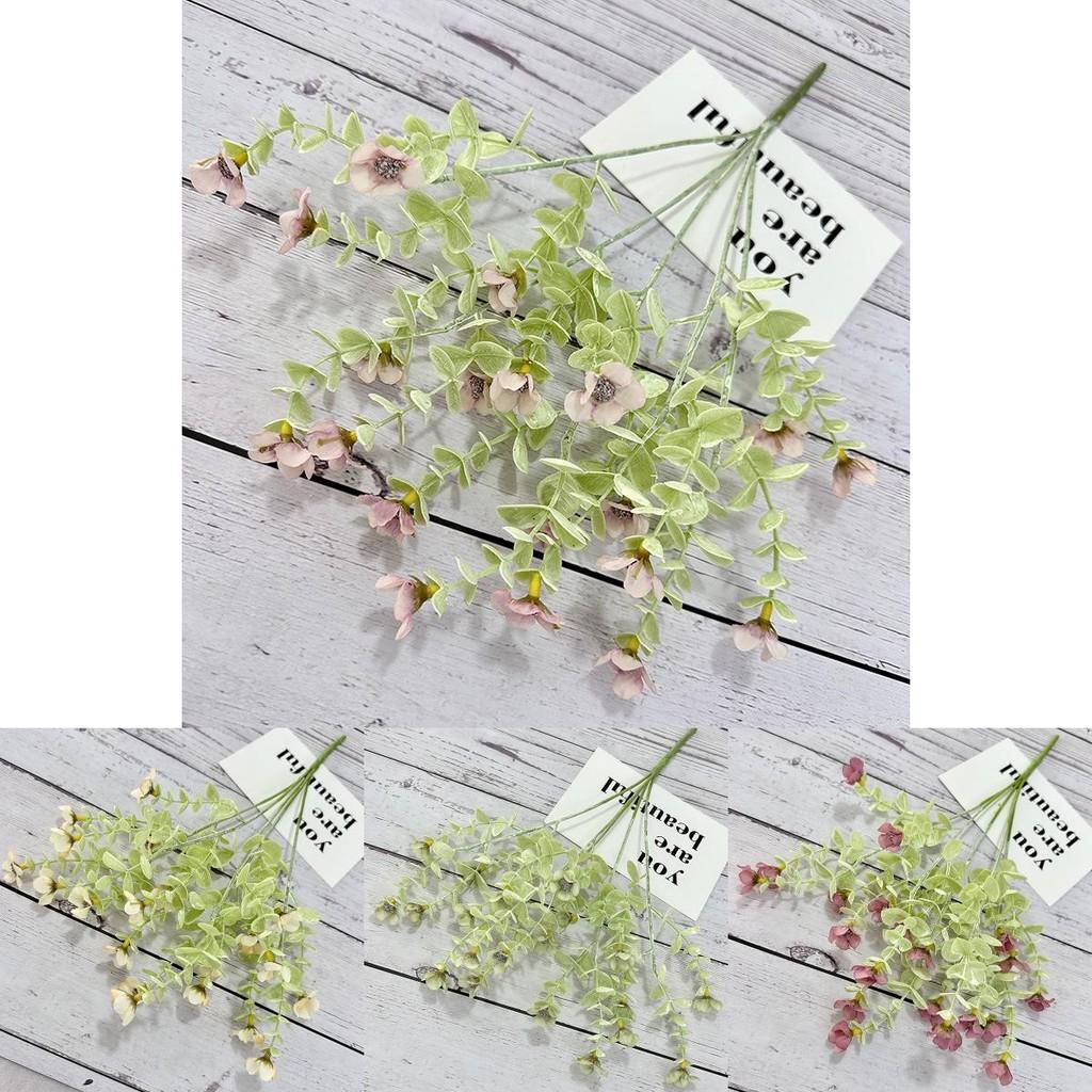 Realistic Eucalyptus Faux Flower Bundle With Handmade Craft For Household Decoration