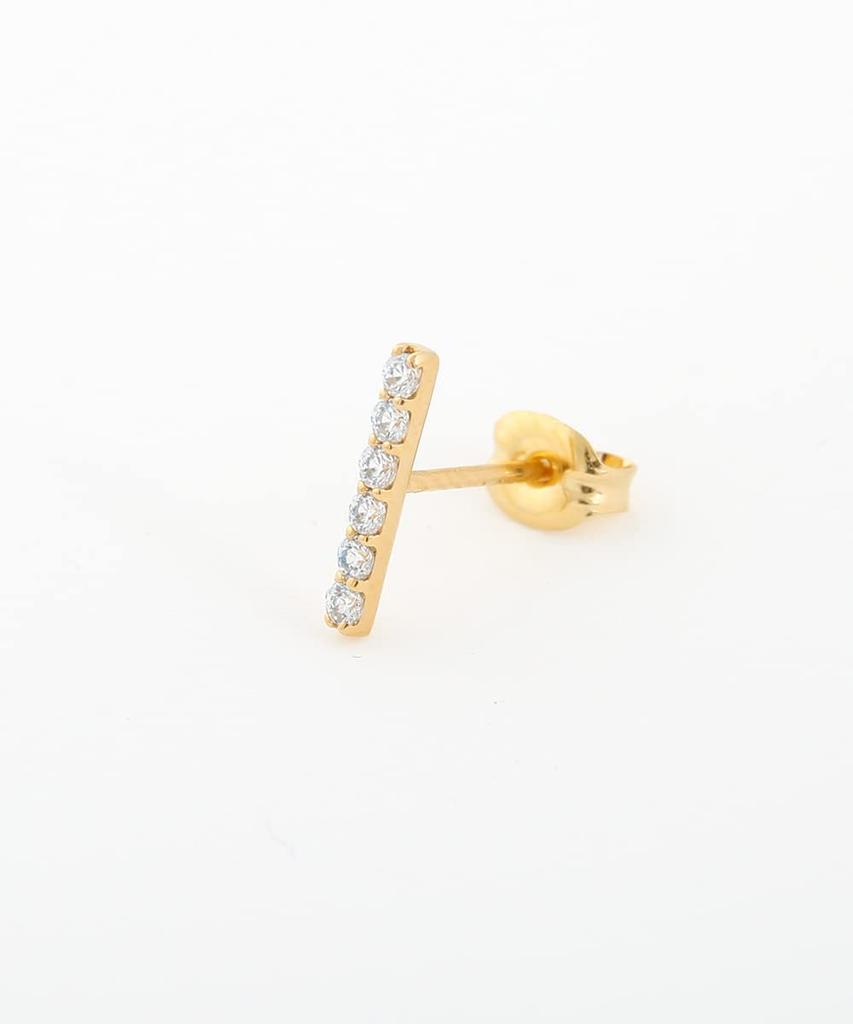 Jouete Zirconia and Bar Earrings 079335 FREE Yellow Gold