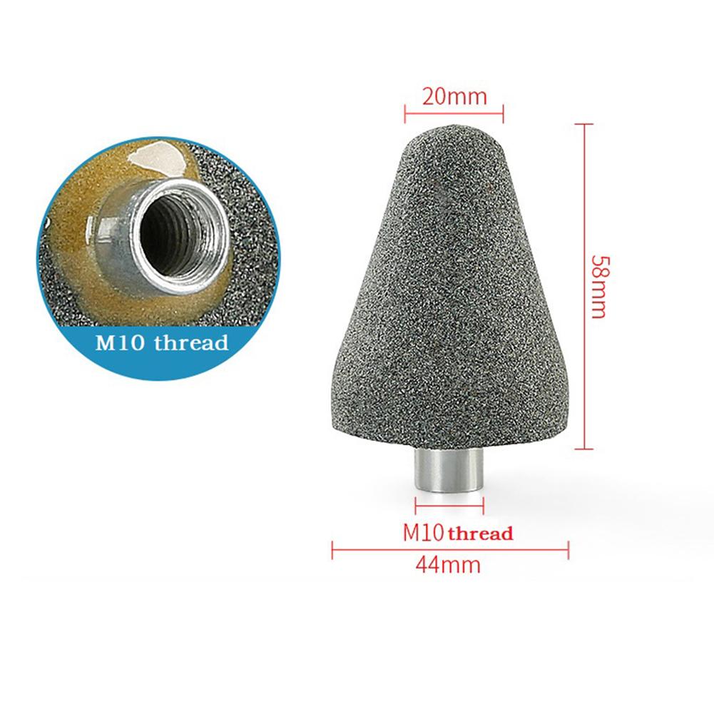 1 Pc Grinding Wheel Head M10 Thread Chamfer Countersink Bits 70grit For Stone Carving Polishing Rotary Tools Power Grinder Parts