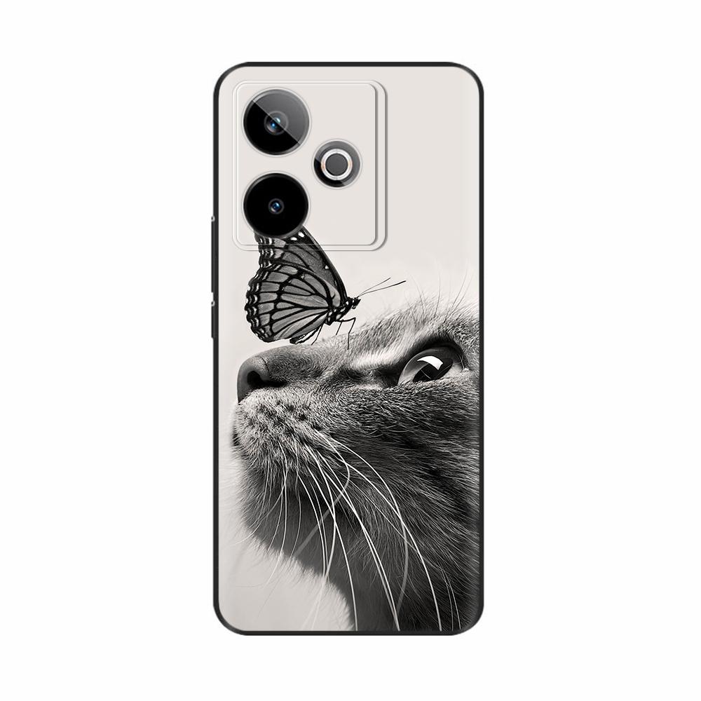 For Realme GT7 GT 7T Case RMX5061 Cat Painted Cover Soft Silicone Phone Case For Realme GT 7T GT7 Pro RealmeGT 7 Pro Fundas Etui