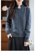 2025 Autumn/Winter Women's Korean Style 100% Pure Wool Double-Ply Knit Cardigan - Soft, Cozy, and Versatile Sweater