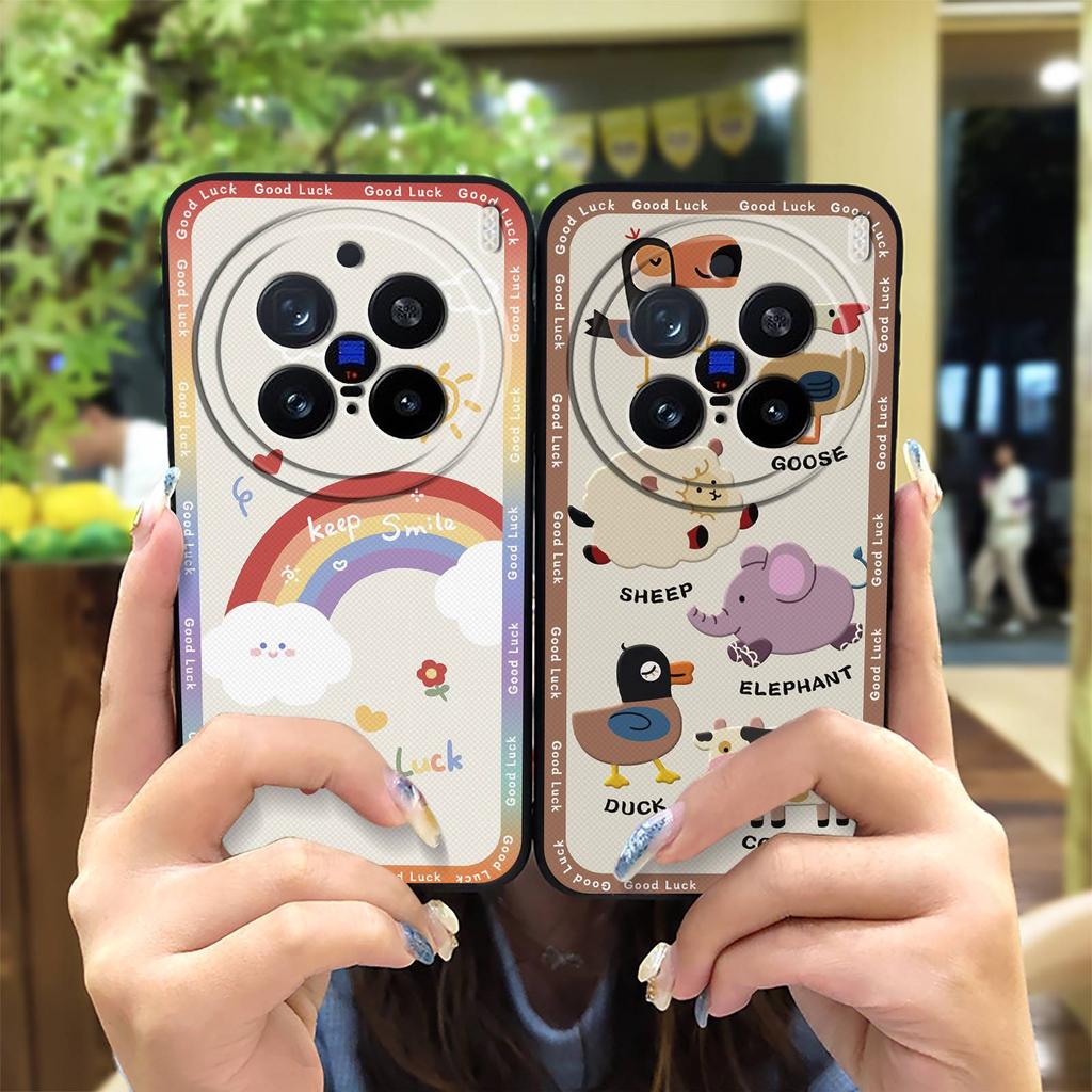 Back Cover Waterproof Phone Case For VIVO X200 Pro Full Wrap Protective Cute Fashion Design Cover Anti-dust Durable TPU