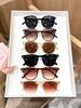 6Pcs Fashionable Round Frame & Square Frame Dual Style Combination Sunglasses, Comfortable To Wear, Stylish for Vacation