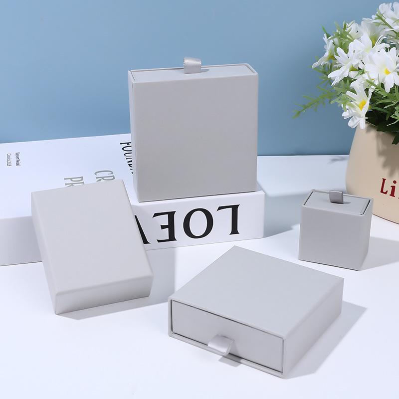 In-Stock Paper Packaging Jewelry Box for Necklace, Bracelet, Earrings - Cross-Border Hot-Selling Pull-Out Design