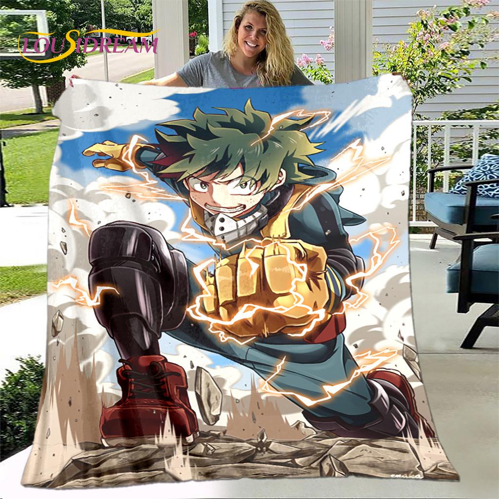 My Hero Academia Anime Cartoon Soft Plush Blanket,Flannel Blanket Throw Blanket for Living Room Bedroom Bed Sofa Picnic Cover