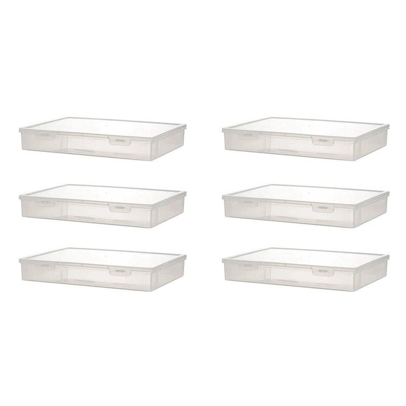 Premium-6PCS A4 Size Organiser Book Organiser Office File Box Transparent File Organiser Children s Puzzle Organisers,L