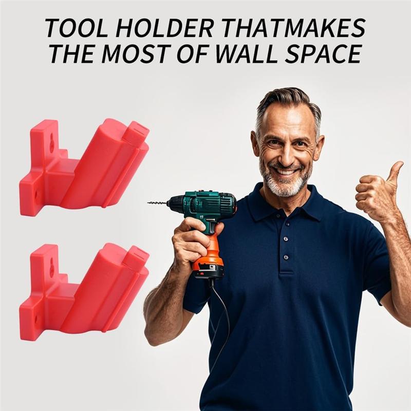 A96I-Battery Mount Holder For Drill M12 12V Wall Mount Plastic Tools Storage