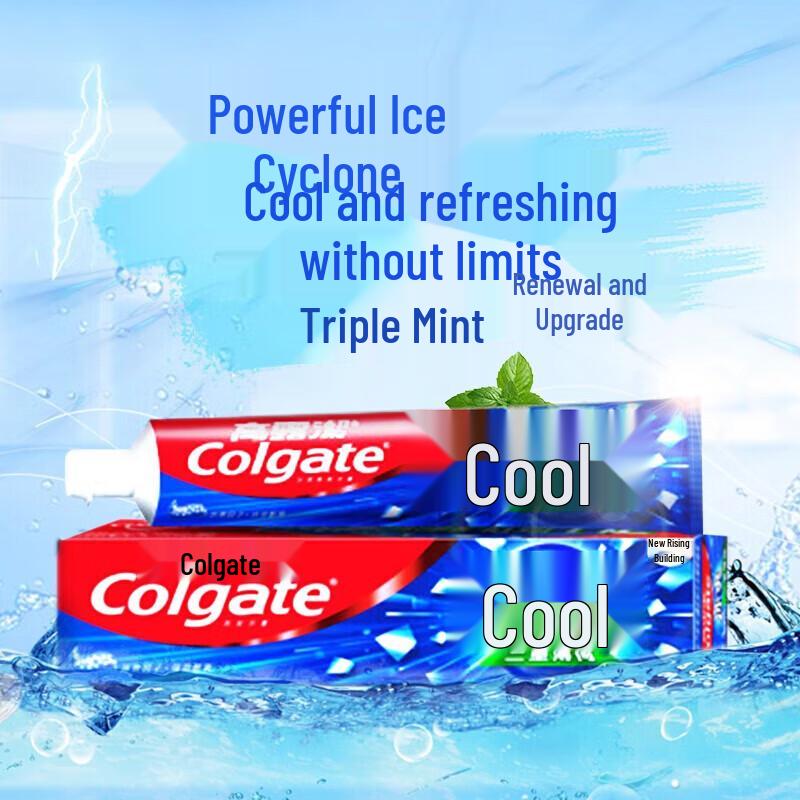 Colgate Ice Cool Mint Toothpaste Oral Care Set with Toothbrushes & Towel